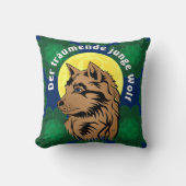 träumender Wolfswelpe クッション (正面)