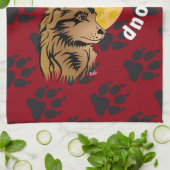träumender Wolfswelpe Geschirrtuch キッチンタオル (折り畳み)