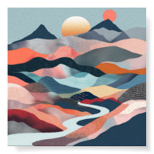 Traumhafte Flussfahrt durch eine abstrakte Welt