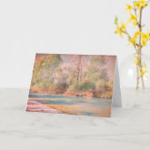 Traunstein River on the Road to Empfig, Bavaria: カード (黄色い花)