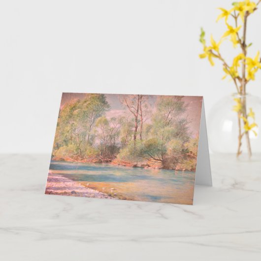 Traunstein River on the Road to Empfig, Bavaria: カード (黄色い花)