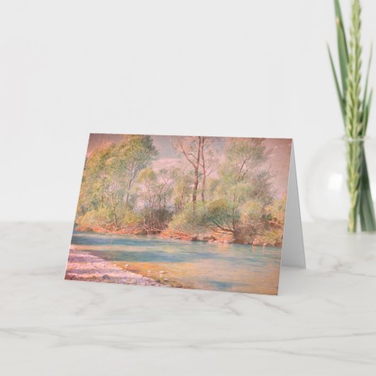 Traunstein River on the Road to Empfig, Bavaria: カード (正面)