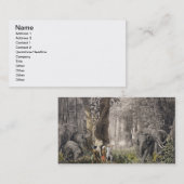 「TravからのLogallaあたりの象の狩り、 名刺 (正面/裏面)