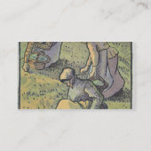 「Travaux desのチャンピオンからのきのこを、集めている女性 名刺 (裏面)