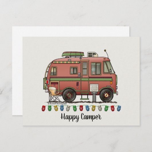 TravcoのキャンピングカーのキャンピングカーRV ポストカード (正面/裏面)