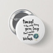 Travelを使って引用文ボタン 缶バッジ (正面&裏面)