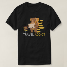 Travel Addict | かわいいくまの冒険Tシャツ Tシャツ