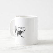 Travel addict - world travel gift コーヒーマグカップ (正面左)