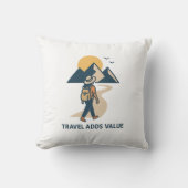 Travel adds value クッション (正面)