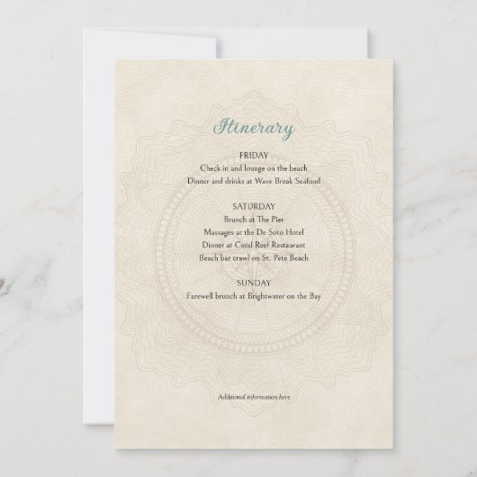 Travel Adventure Cruise Bachelorette Party 招待状 (裏面)