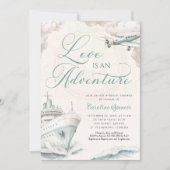Travel Adventure Cruise Engagement Party 招待状 (正面)