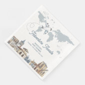 Travel Adventure World Map Airplane Baby Shower  (コーナー)