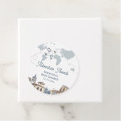 Travel Adventure World Map Airplane Baby Shower フェイバータグ (インサイチュ)