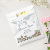 Travel Adventure World Map Airplane Baby Shower フェイバーバッグ (封をした状態)