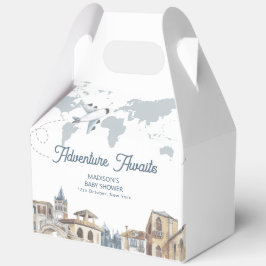 Travel Adventure World Map Airplane Baby Shower フェイバーボックス