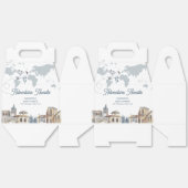 Travel Adventure World Map Airplane Baby Shower  フェイバーボックス (見開き)