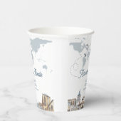 Travel Adventure World Map Airplane Baby Shower  紙コップ (右)