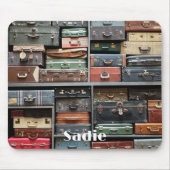 Travel Adventures, Vintage Suitcases マウスパッド (正面)