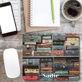 Travel Adventures, Vintage Suitcases マウスパッド