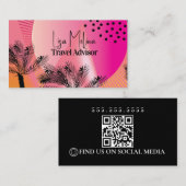 Travel Advisor Agent Services Logo QR Code 名刺 (正面/裏面)