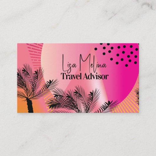 Travel Advisor Agent Services Logo QR Code 名刺 (正面)