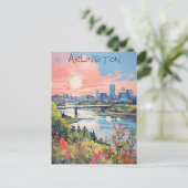Travel Aesthetic City Arlington Dallas Texas ポストカード (スタンド正面)