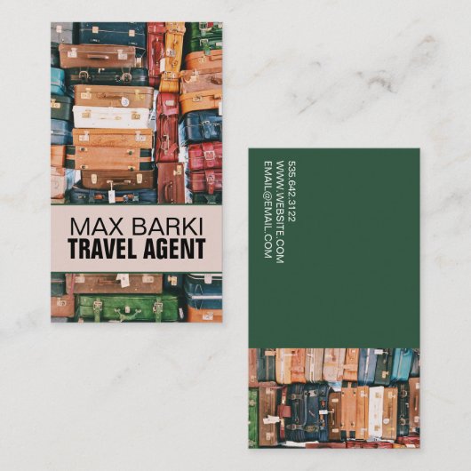 Travel Agency Agent Business Card 名刺 (正面/裏面)