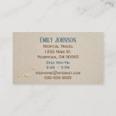 Travel Agency Beach Window With Surf Scene 名刺 (裏面)