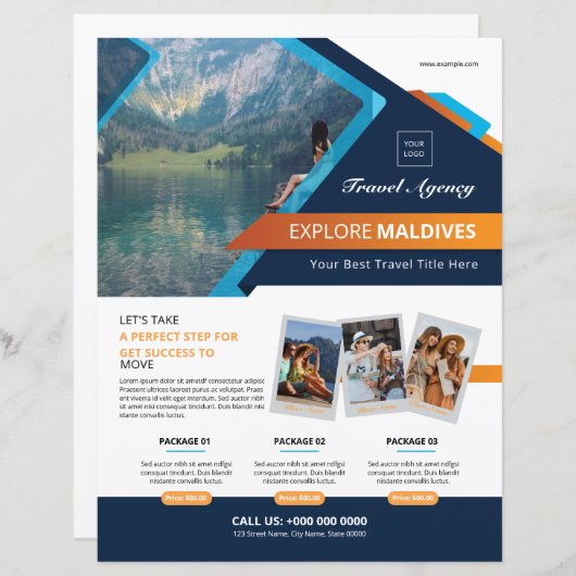 Travel Agency Flyer Template (正面/裏面)