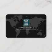 Travel Agency Logo World Map 名刺 (正面)
