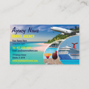 Travel Agentの名刺テンプレート 名刺