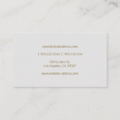 Travel Agent金ゴールド機のロゴ 名刺 (裏面)