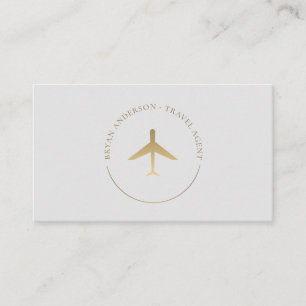 Travel Agent金ゴールド機のロゴ 名刺