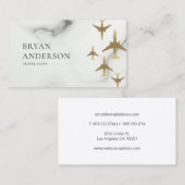 Travel Agent金ゴールドNaphas大理石ビジネスカード 名刺 (正面/裏面)