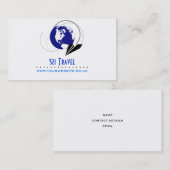 Travel Agent Business Card （Blue Globeバージョン） 名刺 (正面/裏面)