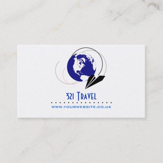 Travel Agent Business Card （Blue Globeバージョン） 名刺 (正面)