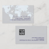 Travel Agent Business Card With Map 名刺 (正面/裏面)