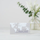 Travel Agent Business Card With Map 名刺 (スタンド正面)