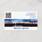 Travel agent dreamy sky sailing marina sunset 名刺 (裏面)