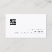 Travel Agent Modern Black White Business Card  名刺 (裏面)