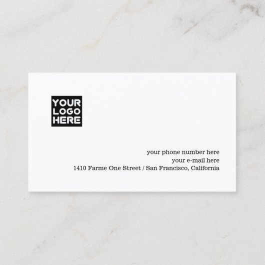 Travel Agent Modern Black White Business Card 名刺 (裏面)