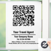 Travel Agent QRコードデザイン ウィンドウサイン (ホーム)