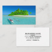 Travel Agent Vacation Planning Tropical Get Away 名刺 (正面/裏面)