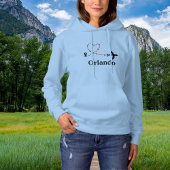 Travel Airplane & Heart Custom Location パーカ