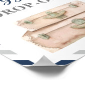 Travel Airplane Party Luggage Drop-off Gift Table  ポスター (角)