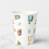 Travel Around The World Airplane Baby Shower 紙コップ (右)