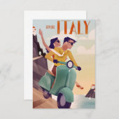 Travel Art Explore Italy サンキューカード (正面/裏面)