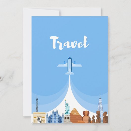 Travel Art Travel Around The World サンキューカード (正面)