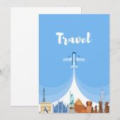 Travel Art Travel Around The World サンキューカード (正面/裏面)