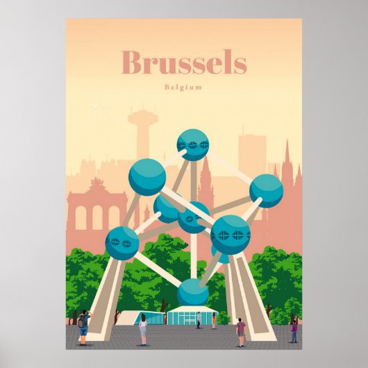 Travel Art Travel To Brussels ポスター (正面)
